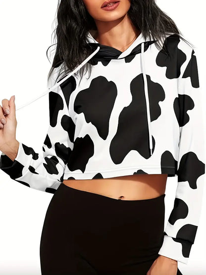 Cow Girl Cropped Hoodie