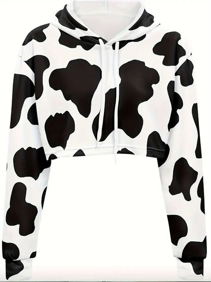 Cow Girl Cropped Hoodie