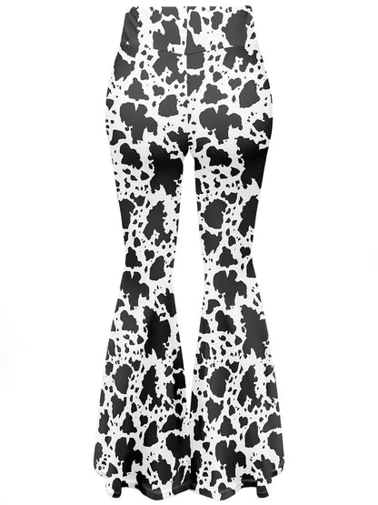 Intense Cow Print Flare Leggings