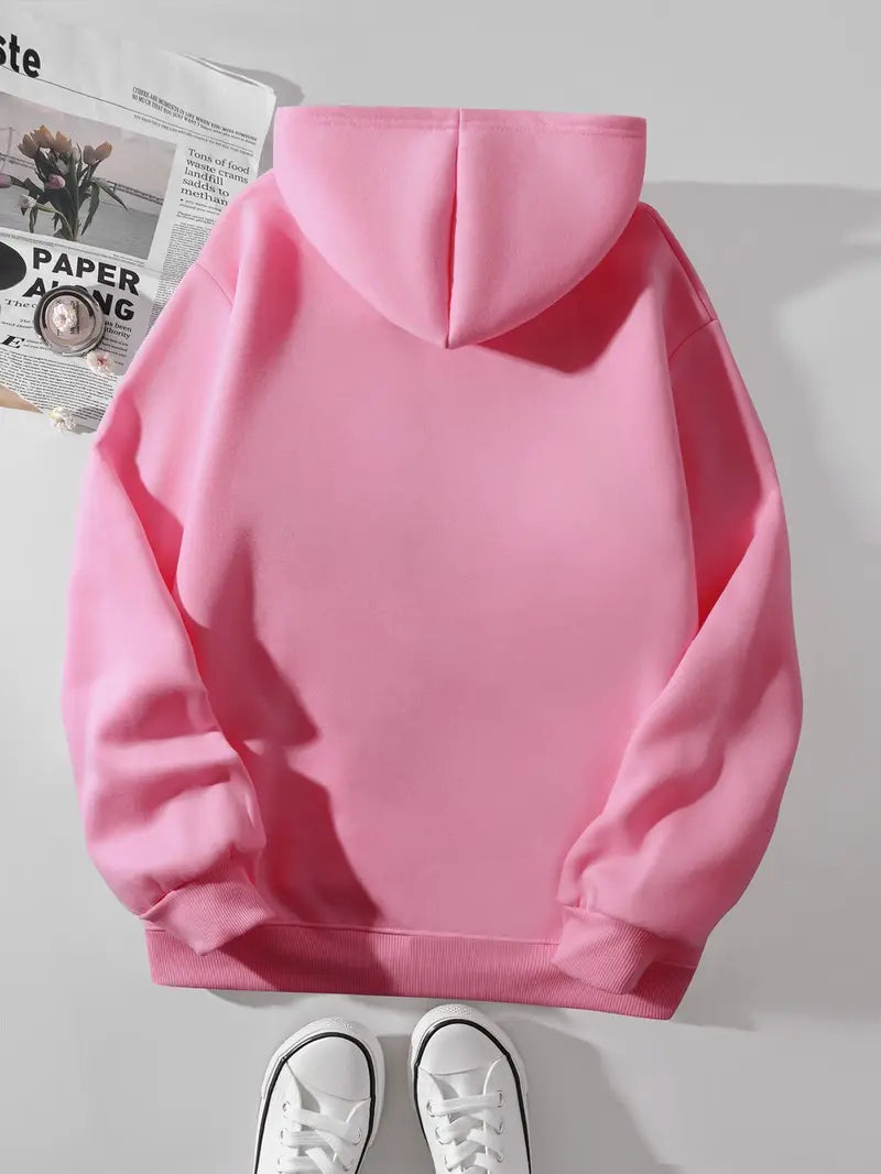 Casual Pig Print Hoodie