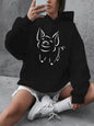 Casual Pig Print Hoodie